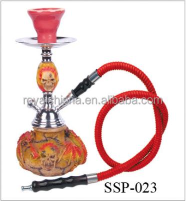 China Wholesale Newest Style Iron Base Shapes Red Resin Skeleton Small Resin Stem And Table For Hookah for sale