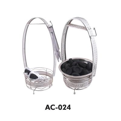 China Luxury Large Iron Hookah Charcoal Holder Metal Shisha Hookah Basket For Charcoal for sale