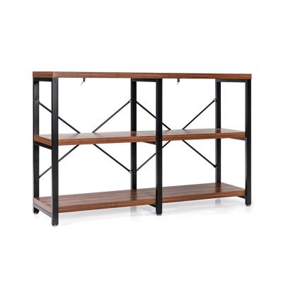 China Living room furniture home metal wood tea table coffee table modular shelf cabinet for sale