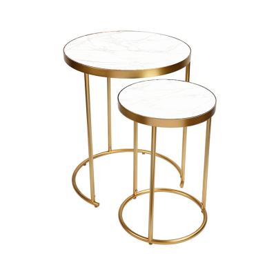 China Handmade Modern Luxury Cafe Metal Sofa Side Table Nordic Tea End Furniture Accent Side Table For Living Room Bedroom for sale