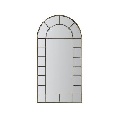 China Samll Quantity Acceptable Arched Window Mirror Metal Frame Mirror Wall Mounted Decorative In Living Room Amazon Hot Sales for sale