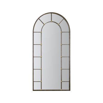 China Samll Large Quantity Acceptable Rustic Integral Arch Mirror Arch Window Framed Antique Window Hanging/Standing Mirrors Decors for sale