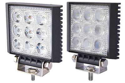 China Square Auto Driving Light 27w Led Work Lights For Trucks Life Span 50000 Hours for sale