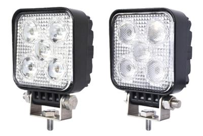 China Square 15W Spot / Flood beam Led Work Lights For Trucks Epistar Chip 6500K - 7000K for sale