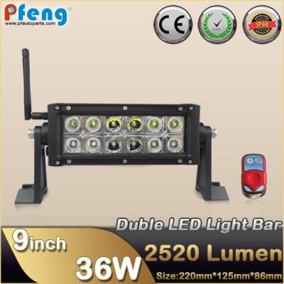 China 36W 12V 9 Inch Straight Color Changing   Amber LED Light Bar For Truck Tractor Vehicle Auto for sale