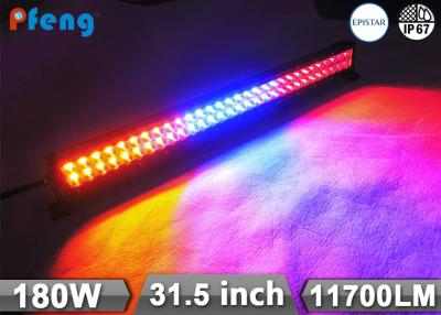 China 31.5 Inch 180W Multi Color Strobe RGB Led Light Bar Wireless Remote Control for sale