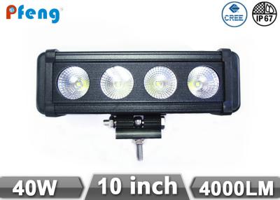 China Waterproof 10 Inch 40W Single Row LED Light Bar 10W Each for Off Road for sale