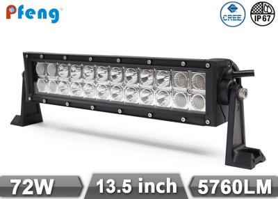 China 72w 13.5 inch black housing dual row led light bar Spot / Flood / Combo beam for sale