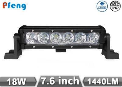 China 18W Cree Single Row Led Light Bar 7.6 Inch 1440 LM 10V - 30V DC for sale