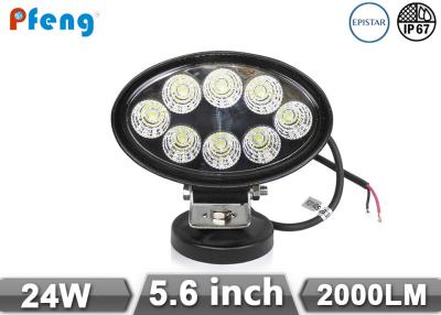 China 24W Oval Shape / round led driving light 5.6 Inch 2000 Lumen Epistar for sale