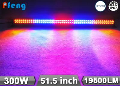 China 51.5 Inch 300W Multi Color Strobe RGB Led Light Bar With Wireless Remote Control for sale