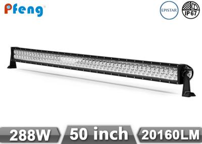 China Off Road 50 inch curved led light bar 288W 20160 Lumen Dual Row for sale