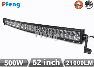 China Osram 52 Inch 500W Curved Led Light Bar Double Row 5W LED Spot Flood Combo Beam for sale