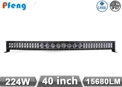 China Curved 40 Inch Led Light Bar 224W Cree 10W and 3W LED Waterproof for sale