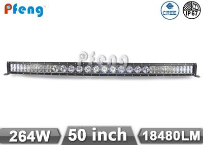 China 50 Inch Cree Led Light Bar 264W Middle 10W Beside 3W LED Curved Light Bar for sale