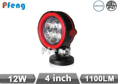 China 4 Inch Off Road 12W Led Work Light  Round Red Housing Waterproof for sale