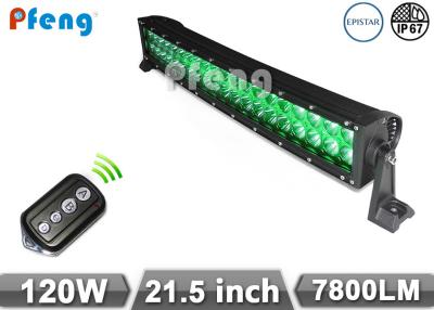 China 21.5 Inch Curved 120W Led Light Bar Green White Strobe Lighting Bar for sale