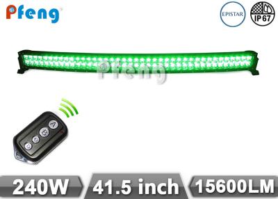 China 240W Curved Led Light Bar 41.5 Inch Green White Strobe Spot Flood Combo Beam for sale