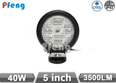 China Cree 5 Inch 40W Round Led  Off Road Driving Lights Super Bright 10W Each LED 3500 Lumen for sale