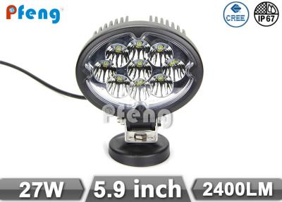 China Oval Shape Cree 27W Led Work Light  Bar 2400 Lumen Spot Flood Beam for sale