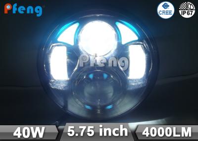 China 5.75 inch 40w Harley Round Daytime Running Headlights With Cree Chip for sale