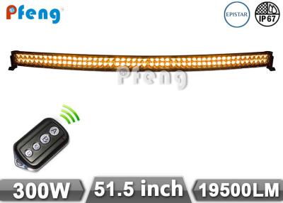 China 51.5 Inch 300W Curved Led Light Bar Amber White Flashing Remote Control for sale