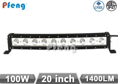 China Single Row 20 Inch Curved Cree Led Light Bar 100W 10W/LED Spot Flood Combo Beam for sale