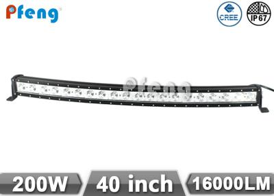 China 200W 40 Inch Single Row Led Light Bar Curved LED Chip 16000 Lumen for sale