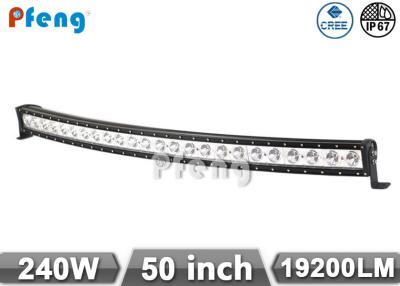 China 50 Inch Single Row Led Light Bar 240W Curved 10W Each LED Cree Chip for sale