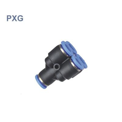 China Garment Shop PXG04 06 08 PU Push One Touch Y Pneumatic Tube Fitting 5 Way Five Links Plastic High Quality Air Duct for sale