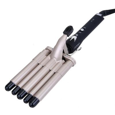 China Professional Curling Iron 2021 Large Hair Curler Dry Fast Heating Wave 5 Barrels for sale