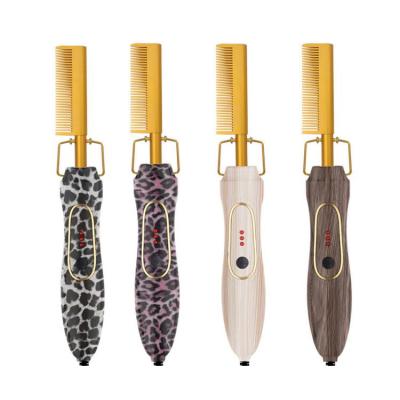 China Straight-Bearing Fashionable Dual Function Soft Shape Electric Hair Straightener Comb for sale