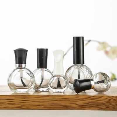 China Unique Clear Empty Personal Care Custom Nail Polish Bottle With Cap And Brush for sale