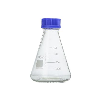 China White Color Blue Cap 500ml 1000ml High Quality Glass Medical Medicine Bottles for sale