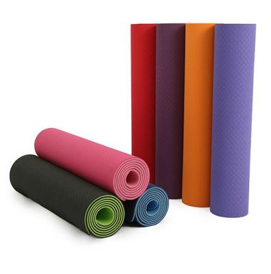 China Wholesale High Quality Eco-Friendly 6mm Anti Slip Body Buliding Double Tape Printing Custom Yoga Mat for sale