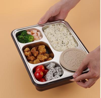 China Novelty Stainless Steel School Bento Bento Style Leakproof Food Bowl For Kids for sale