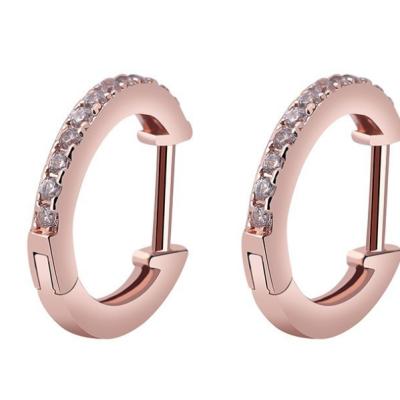 China Romantic Ear Cuff Earrings 18K Gold Plated With Zircon Huggie Stud From Maju Designers for sale