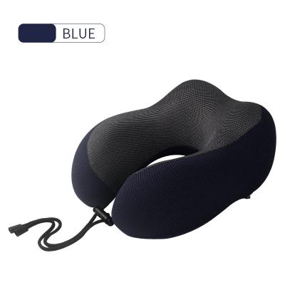 China Airplane Custom Portable U-Shape Inflatable Travel Neck Pillow for sale