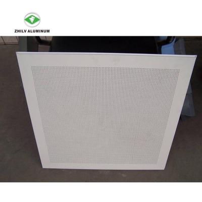 China Artistic Waterproof Soundproof Perforated Metal Aluminum False Ceilings ISO9001 600x600 for sale