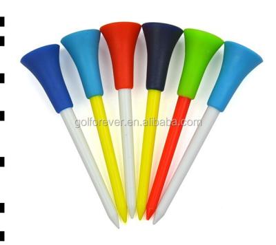 China 2 Layer Plastic Plastic Golf Tee With 2 Ply Rubber Main for sale