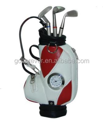 China Business Gift Golf Pen Holder Bag With Watch for sale