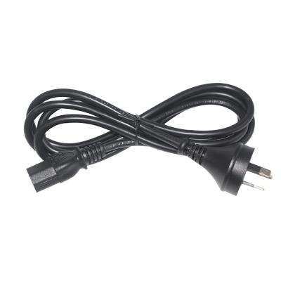 China C13 Degree IEC 320 Rectangular AC Computer SAA 90 Approval Australian 3 Pin Plug Supply C13 Custom Cable 1.8m Length for sale