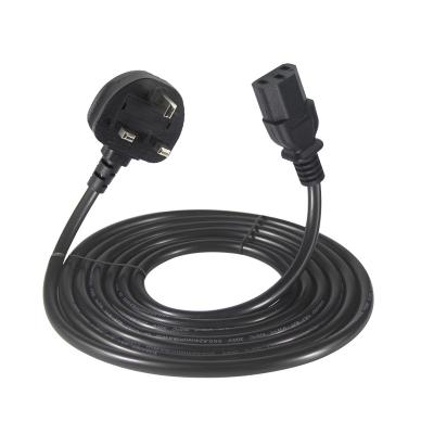 China 1.8m UK Computer Mains Cord 3 Pin Mains Lead IEC 320 C13 to BS-1363 UK Plug Mains Power Cable Lead for sale