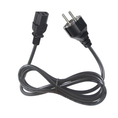 China COMPUTER 3M CEE 7/7 Schuko Black C13 Electrical Cables Female Electrical Extension Cable 3M Black Coupler C13 CEE7/7 for sale