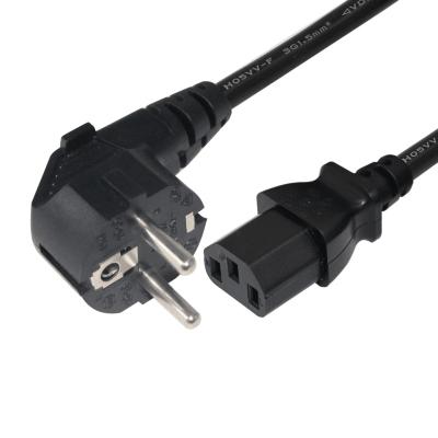 China COMPUTER ECO 7/7 Cable SCHUKO-C13 Power Supply, Electrical 3 Pin AC Cord Mains For Laptop for sale