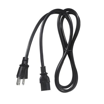 China A.W.G. 15 Universal COMPUTER 18 Amp C13 to Mains Replacement 5-15P Cord IEC320 C13 to NEMA 5-15P UL Listed 6 Foot Black for sale