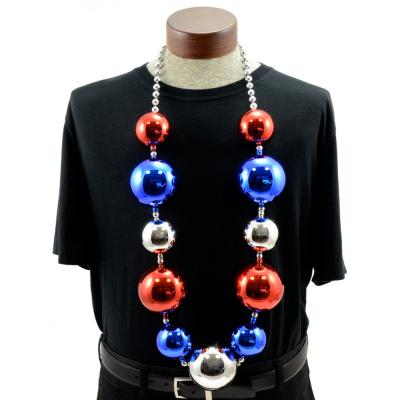 China Jumbo Disco Ball Mardi Gras Necklace 6/7/8/10/12/14/16/18/20/22MM Mardi Gras Necklace for sale