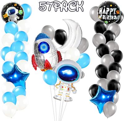 China High Quality 57Pcs Outer Space Balloons Universe Theme Jumbo Foil Balloons Birthday Party Decorations Supplies for sale