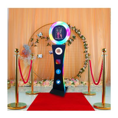 China Mini Lights Digital Photo Booth Cheap Social Media Camera Photo Booth Magic Auto Led iPad Photobooth Kiosk With Printer for sale