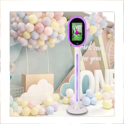 China Photo Booth Open Air Wedding Ring Light Fashion Selfie Mirror Photobooth Sharing Station Magic Mirror Photo Booth Holder Box With Printer for sale